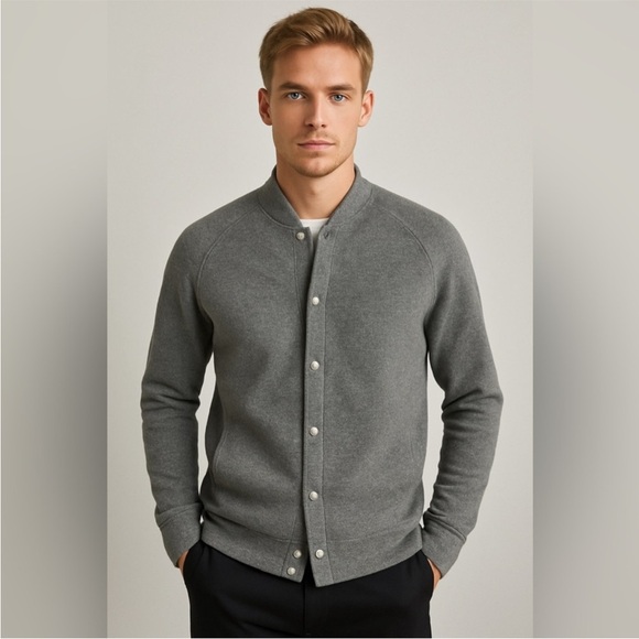 COS Men's Gray Zip-Up Sweater - Picture 1 of 4